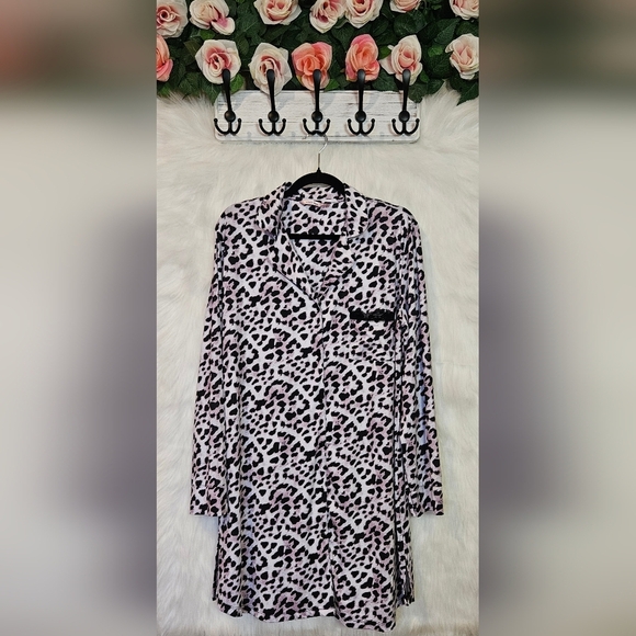 La Vie En Rose Ultra Soft Leopard Nightdress - Picture 1 of 6